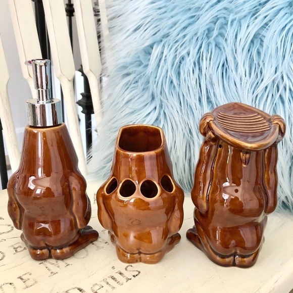 Tiki‎ Farm, 3 Piece, Bathroom Set, 2007, Designed By, Drew Brophy, VERY RARE - Picture 2 of 15